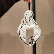 Toalla de mano colgante con forma de huevo de gato