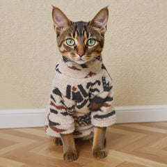 Ethnic Style Fleece Cat sweater