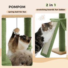 Cactus-Themed Vertical Cat Tree