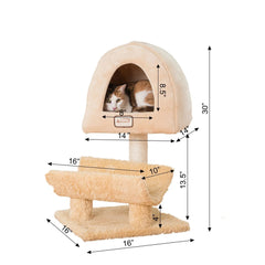 Tail Cabin Nest Cat Tree