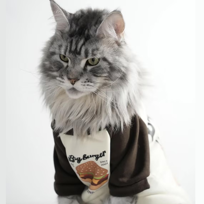 Cat's Burger Print Sweatshirt