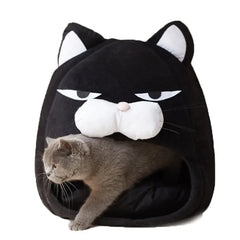 Grumpy Black Cat Cat Cave