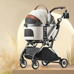 Multi-Function Pet Stroller (with Detachable Carrier)