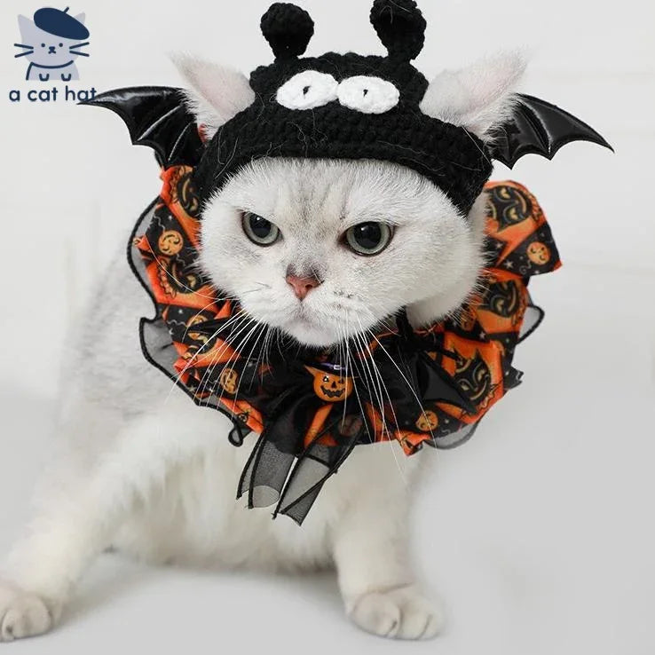 Niedliches Halloween-Fledermaus-Haustierkostüm-Set 