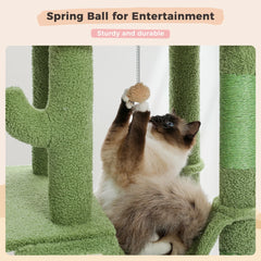 Cactus-Themed Vertical Cat Tree