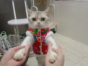 Chaqueta de gato con estampado floral de estilo folklórico chino