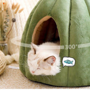 Pumpkin Warm Semi-Enclosed Cat Bed