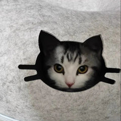 CircleFun Felt Tunnel Cat Bed (Enclosed Secure Tire Style)