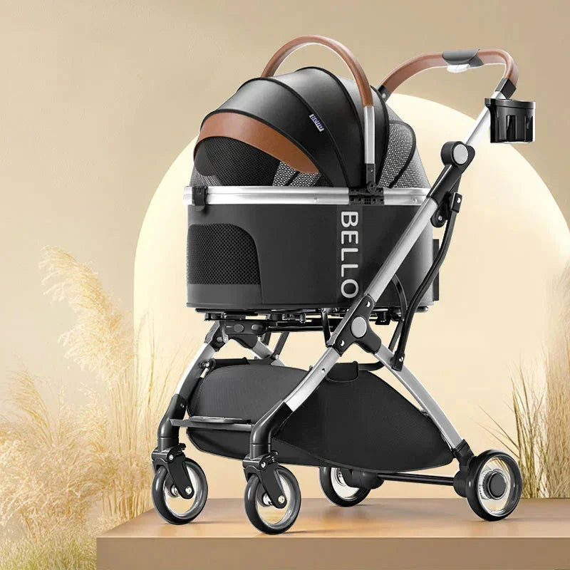 Multi-Function Pet Stroller (with Detachable Carrier)