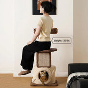 Mushroom Forest Multi-Level Solid Wood Cat Tree