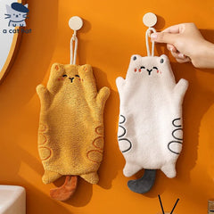Cute Kitty Rice Grain Hanging Hand Towel