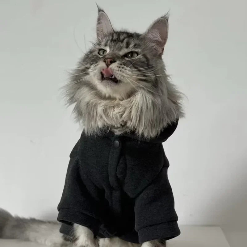 Sleek Black Cat Hoodie