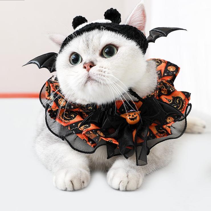 Lindo disfraz de murciélago para mascota de Halloween 