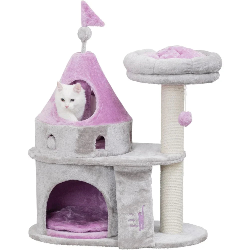 Árbol para gatos con castillo de princesa de ensueño 