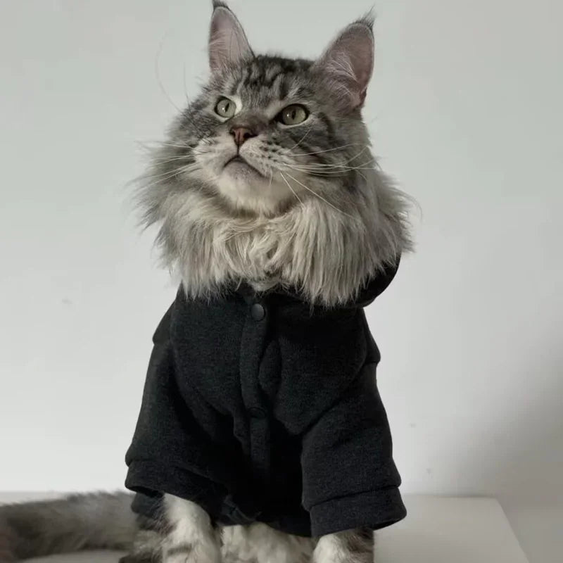 Hoodie Chat Noir Élégant