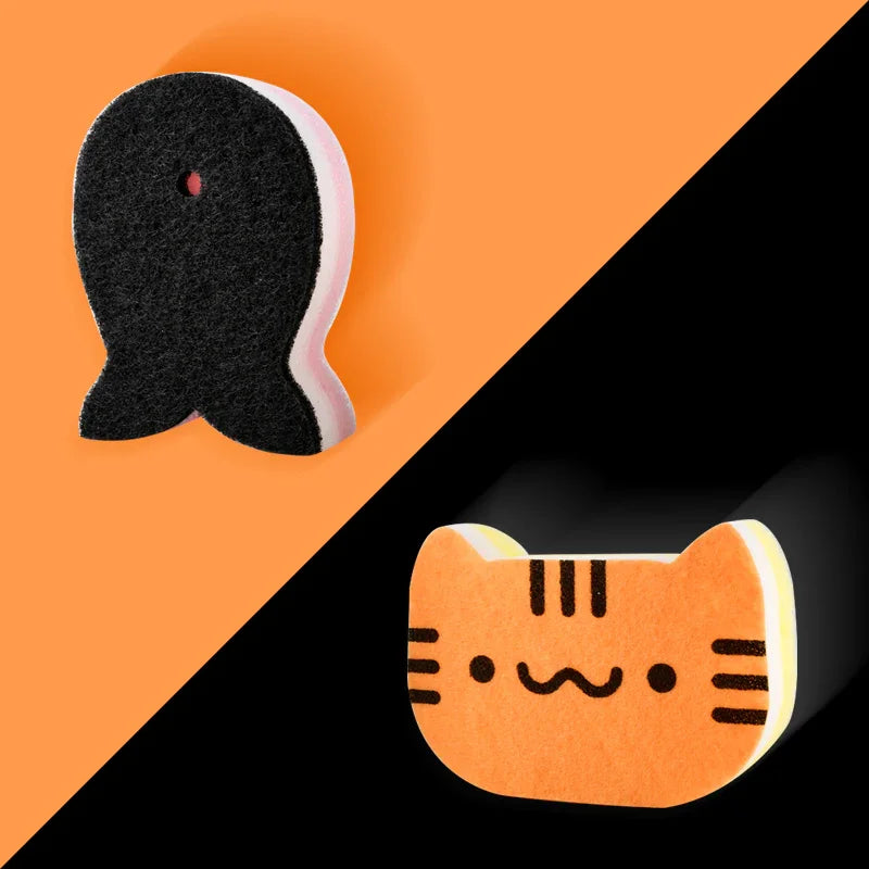 Cat & Fish Dish Sponge Set