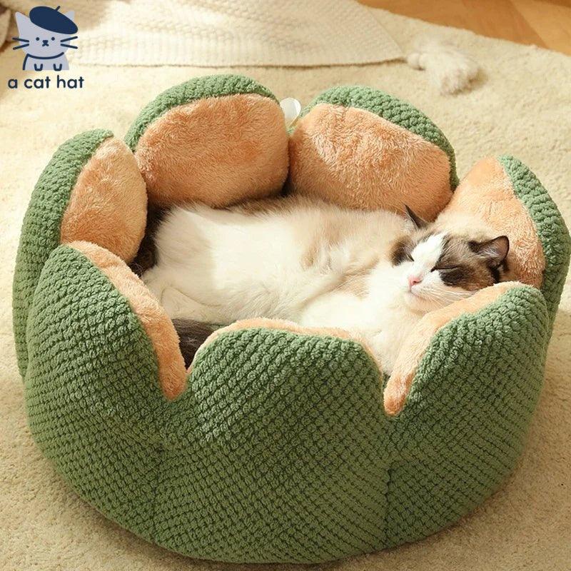 Lotusblüten-Wolkenweiches Katzenbett 