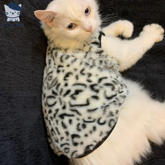 Leopard Print Fleece Cat `