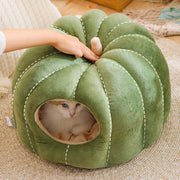 Pumpkin Warm Semi-Enclosed Cat Bed