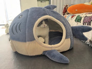 Shark Enclosed Cat Bed