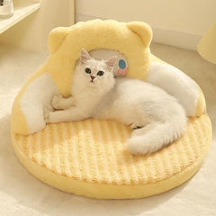 Snuggle Cartoon Cat Bed