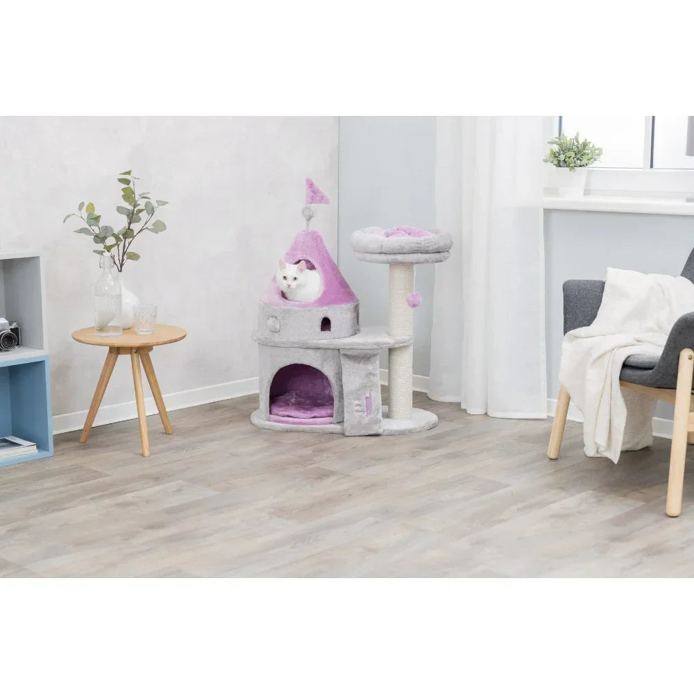 Árbol para gatos con castillo de princesa de ensueño 