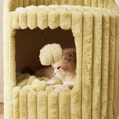Flower Cloud-Top Fruitwood Cat Tree