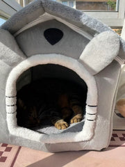 Graues Kaninchen-Gehege Katzenvilla 