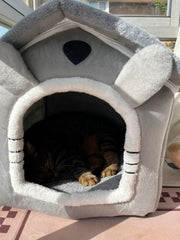 Grey Rabbit Enclosed Cat Villa