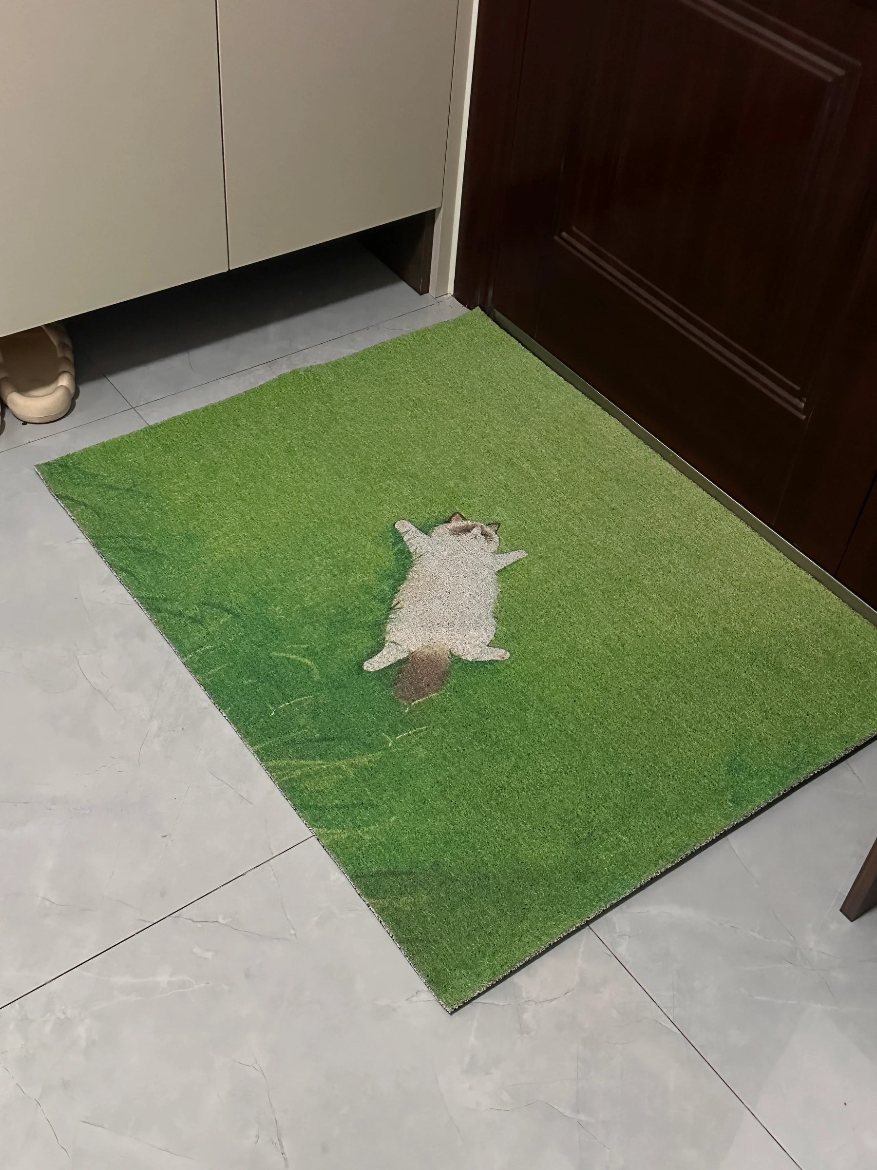 Fauler Katzen-Kunstrasen-Teppich
