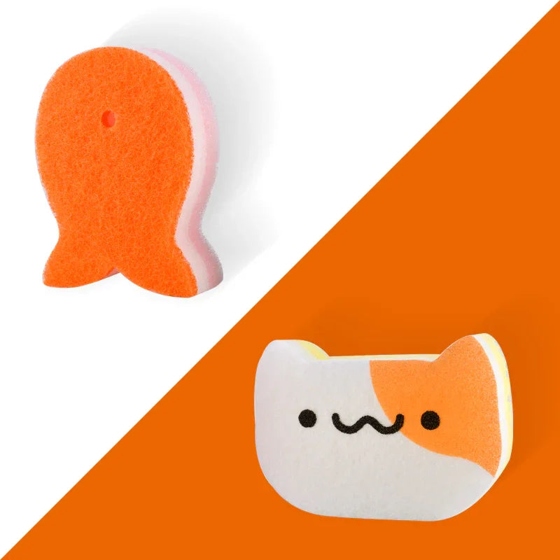Spülschwamm-Set „Katze &amp; Fisch“ 