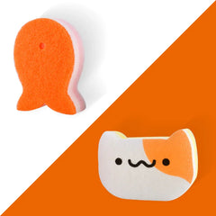 Cat & Fish Dish Sponge Set