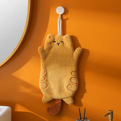 Cute Kitty Rice Grain Hanging Hand Towel