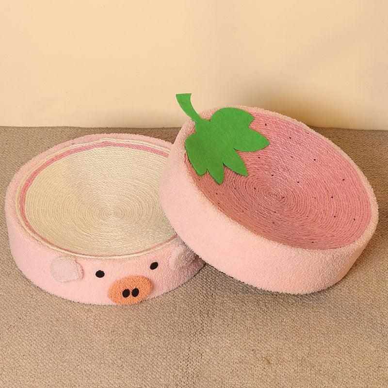Niedlicher Katzenkratzbaum mit Schweinchenmotiv 
