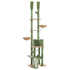 Cactus-Themed Vertical Cat Tree