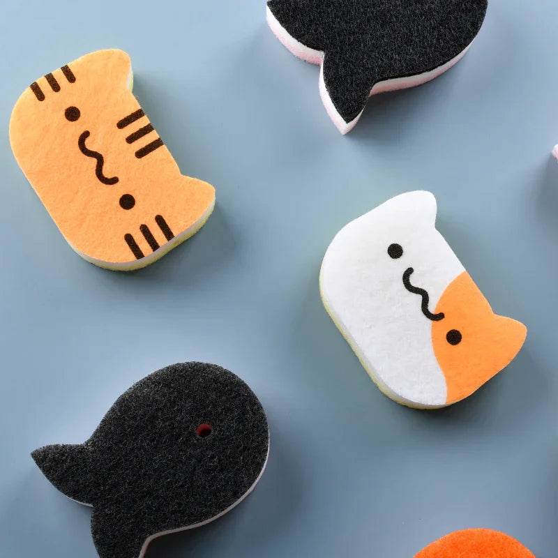 Spülschwamm-Set „Katze &amp; Fisch“ 