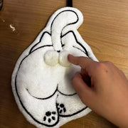 Toalla de mano colgante con forma de huevo de gato