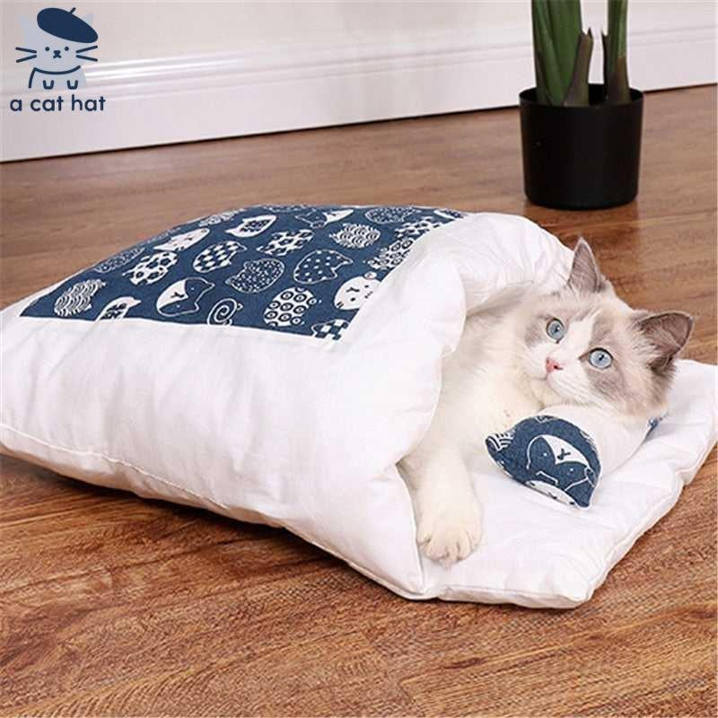 Cama futón para gatos de estilo japonés