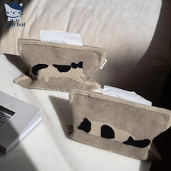Cute Cow Soft Fabric Tissue Box