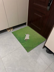 Fauler Katzen-Kunstrasen-Teppich