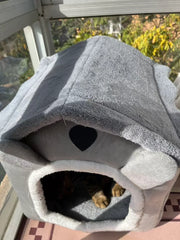 Graues Kaninchen-Gehege Katzenvilla 