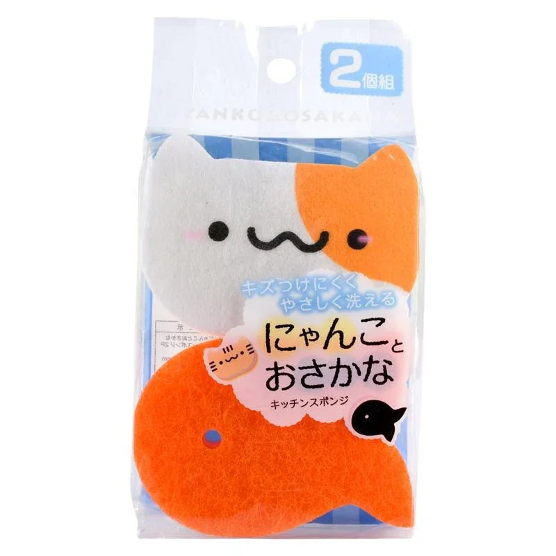 Spülschwamm-Set „Katze &amp; Fisch“ 