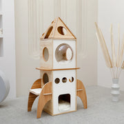 Space Rocket-Themed Cat Tree