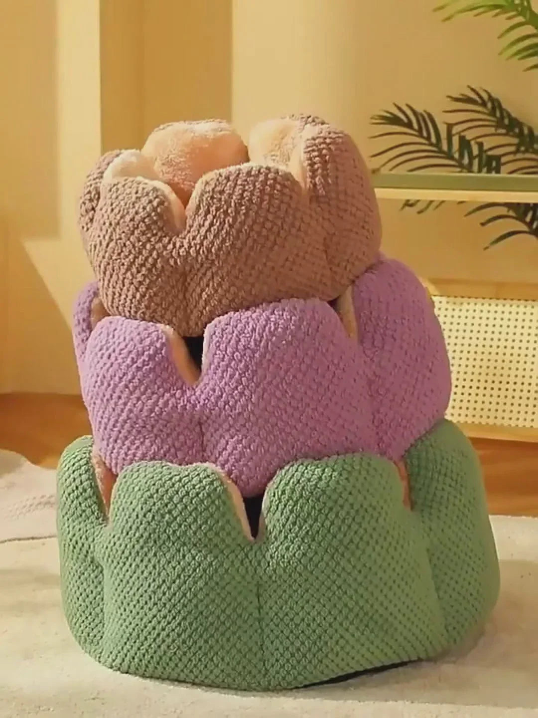 Lotusblüten-Wolkenweiches Katzenbett 