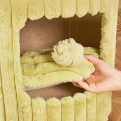 Flower Cloud-Top Fruitwood Cat Tree