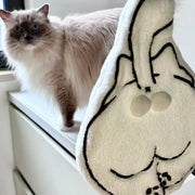 Toalla de mano colgante con forma de huevo de gato