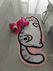 Alfombra para tumbarse con forma de gato