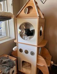 Space Rocket-Themed Cat Tree