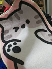 Alfombra para tumbarse con forma de gato