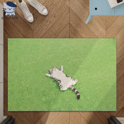 Fauler Katzen-Kunstrasen-Teppich